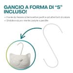 Gancio a S per evaporatore in ceramica a forma di gatto da appendere ai termosifoni
