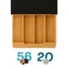 Cassetto portacapsule in bamboo con 4 scomparti per 56 capsule e 20 cialde