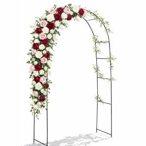 Arco da giardino in metallo per rose e rampicanti 140x38x240 cm
