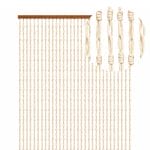 principale-tenda-effetto-carta Tenda antimosche beige in corda intrecciata con 62 catenelle