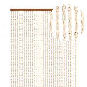 Tenda Antimosche a Catenelle in Corda Intrecciata 120×240 cm