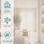 Tenda divisoria bianca contro mosche e insetti