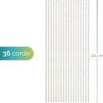 Tenda antimosche bianca effetto peluche 90x220 cm con 36 corde