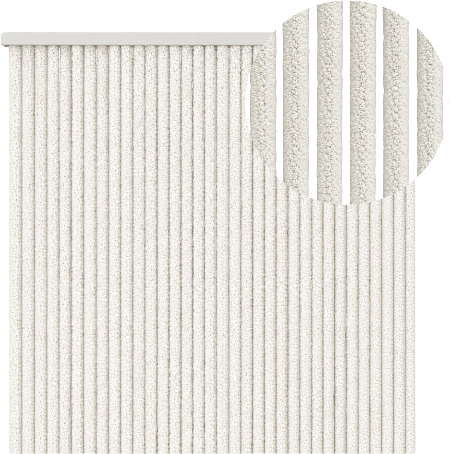 Dettaglio corde morbide soft touch effetto peluche bianca