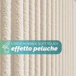 Dettaglio corde morbide soft touch effetto peluche bianco