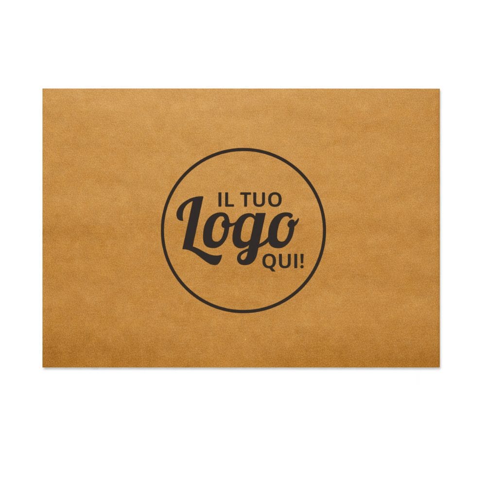 Tovaglietta monouso in carta paglia avana personalizzabile 30x40 cm, stile rustico per ristoranti, bar ed eventi