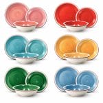 principali-set-piatti-assortiti Set piatti in ceramica colorata con piatti piani, fondi e dessert in 6 colori assortiti