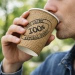 bicchieri in juta Bicchieri carta Juta 200 ml per caffè biodegradabili resistenti