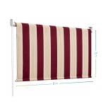 Tenda da sole Sangiorgio 200x300 cm a righe bordeaux con catenella da esterno