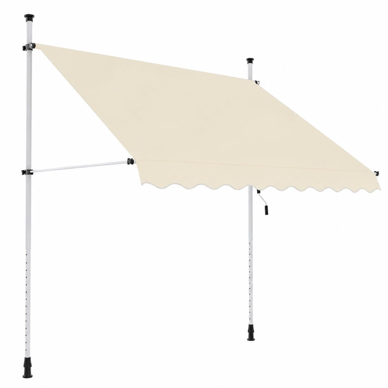principale-tenda-morsetto-beige Tenda da sole a morsetto Sangiorgio 300x300 cm colore beige con telo resistente da 280 g/m²