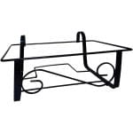 Balconiera in ferro nero portavaso per balcone e finestra design con ricci