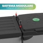 Sistema modulare pattumiera differenziata collegabile con coperchi separati