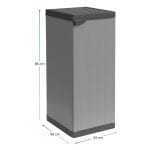 Armadio basso in resina 85x40x34 cm con 1 anta e ripiano, mobile contenitore compatto