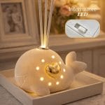 Bomboniera tema mare con luce LED e profumatore, bomboniera ceramica luminosa