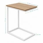 tavolo per computer misure Tavolino a C per divano dimensioni 40x30x60 cm salvaspazio