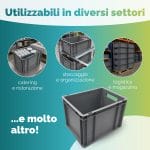 Cassetta Eurobox impilabile per logistica, magazzino e ristorazione