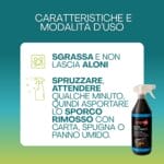Pulitore vetri caminetti Ambro-Sol 750ml sgrassa senza aloni - Made in Italy