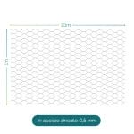 rete metallica zincata a rombi misure Rete zincata 10x1 m in acciaio 0,5 mm per recinzioni, pollai e giardinaggio