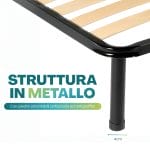 Struttura in metallo rinforzato della rete singola con finitura nera