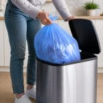 Sacchi spazzatura blu 55x65 cm resistenti per raccolta rifiuti domestici