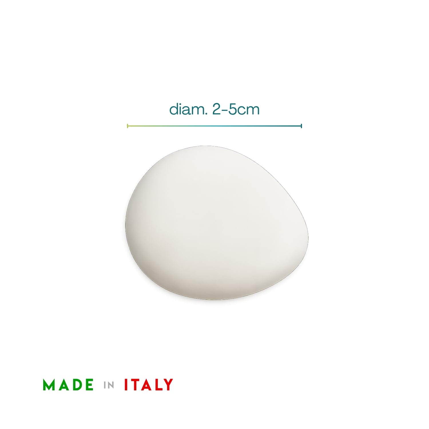 Sasso bianco decorativo diametro 2-5 cm, Made in Italy ideale per uso esterno ed interno