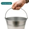 Manico in legno ergonomico del secchio zincato per trasporto comodo