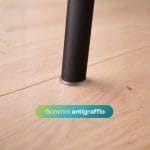 Piedini antigraffio per sedia in polipropilene nera con gommini antiscivolo