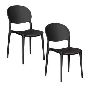 Sedia con schienale ovale di colore Nero