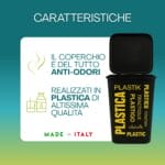 Bidone raccolta differenziata plastica 50L con coperchio anti-odori Made in Italy