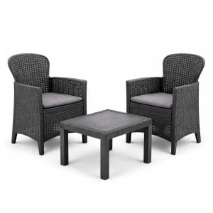 Salottino da giardino Rattan Intrecciato per 2 persone