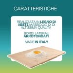 spianatoia in legno caratteristiche Spianatoia in legno di abete massiccio made in Italy