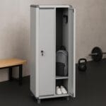 Armadio spogliatoio 2 ante PVC con serratura ideale per palestre scuole e uffici