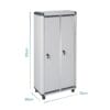 Armadio spogliatoio PVC 2 ante 175x72x39 cm con serratura e piedini antiscivolo