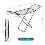 Stendibiancheria pieghevole dimensioni 182x104 cm con chiusura salvaspazio