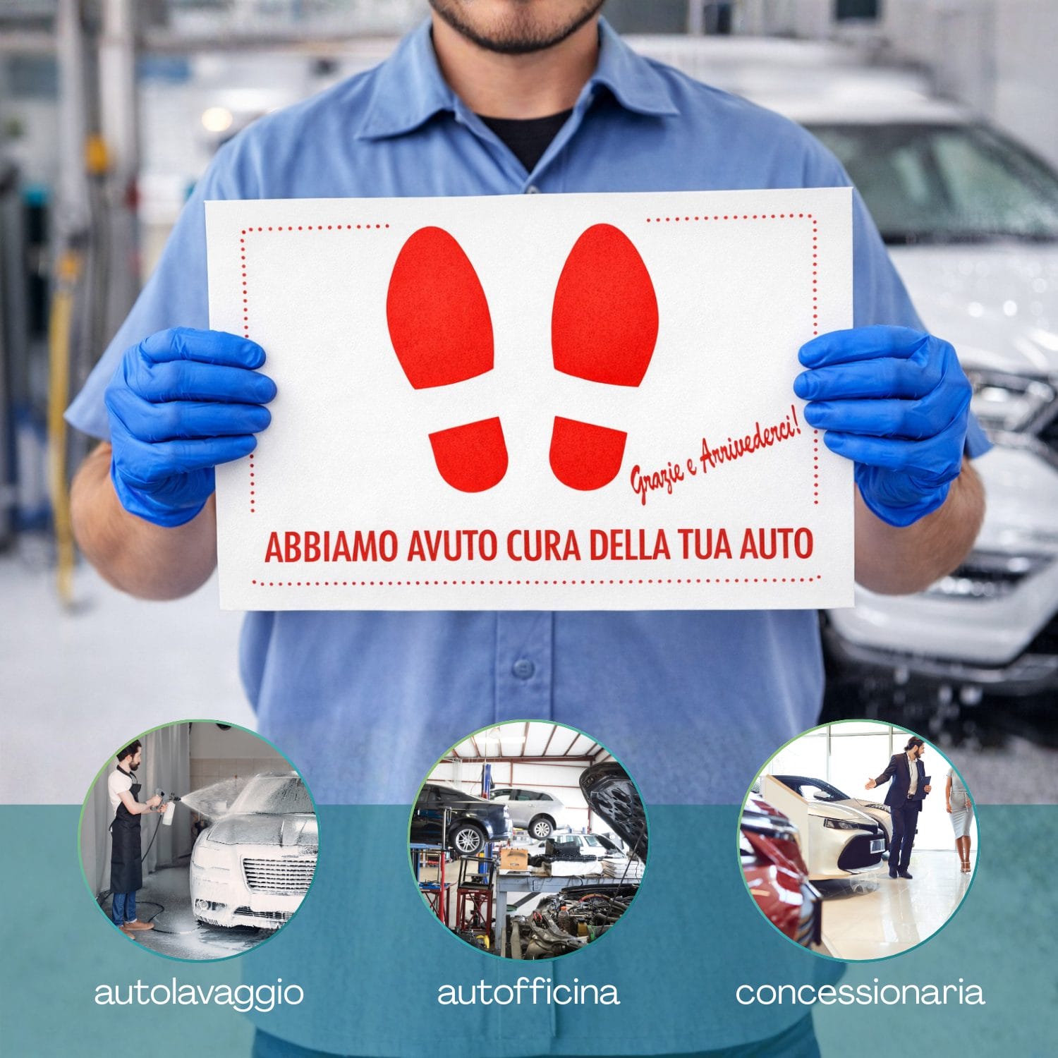 tappetini auto utilizzi Tappetini carta per autolavaggio officina concessionaria
