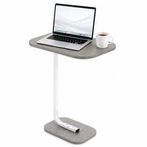 Tavolino Laterale a C per Divano e Smart Working