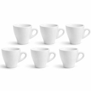 Tazzine caffè bianche in porcellana da 80 ml