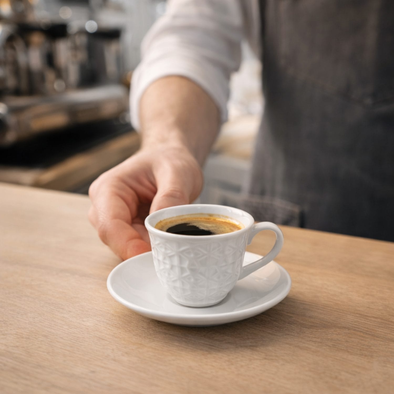 tazzine bianche con piattino 80ml Tazzina caffè bianca con piattino 80 ml espresso stile bar
