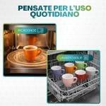tazzine colorate 80ml lavastoviglie microonde Tazzine caffè colorate 80 ml adatte a microonde e lavastoviglie