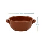 tegamino fondo 14x6 cm Tegamino terracotta diametro 15 cm altezza 5 cm con manici laterali