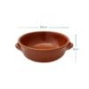 Tegamino terracotta diametro 14 cm altezza 6 cm con manici resistenti