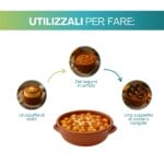 Tegamino terracotta multiuso per dolci, legumi in umido e zuppe di mare