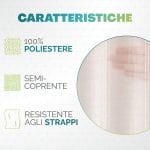 tenda bianca caratteristiche Tenda bianca 100% poliestere semi coprente resistente agli strappi