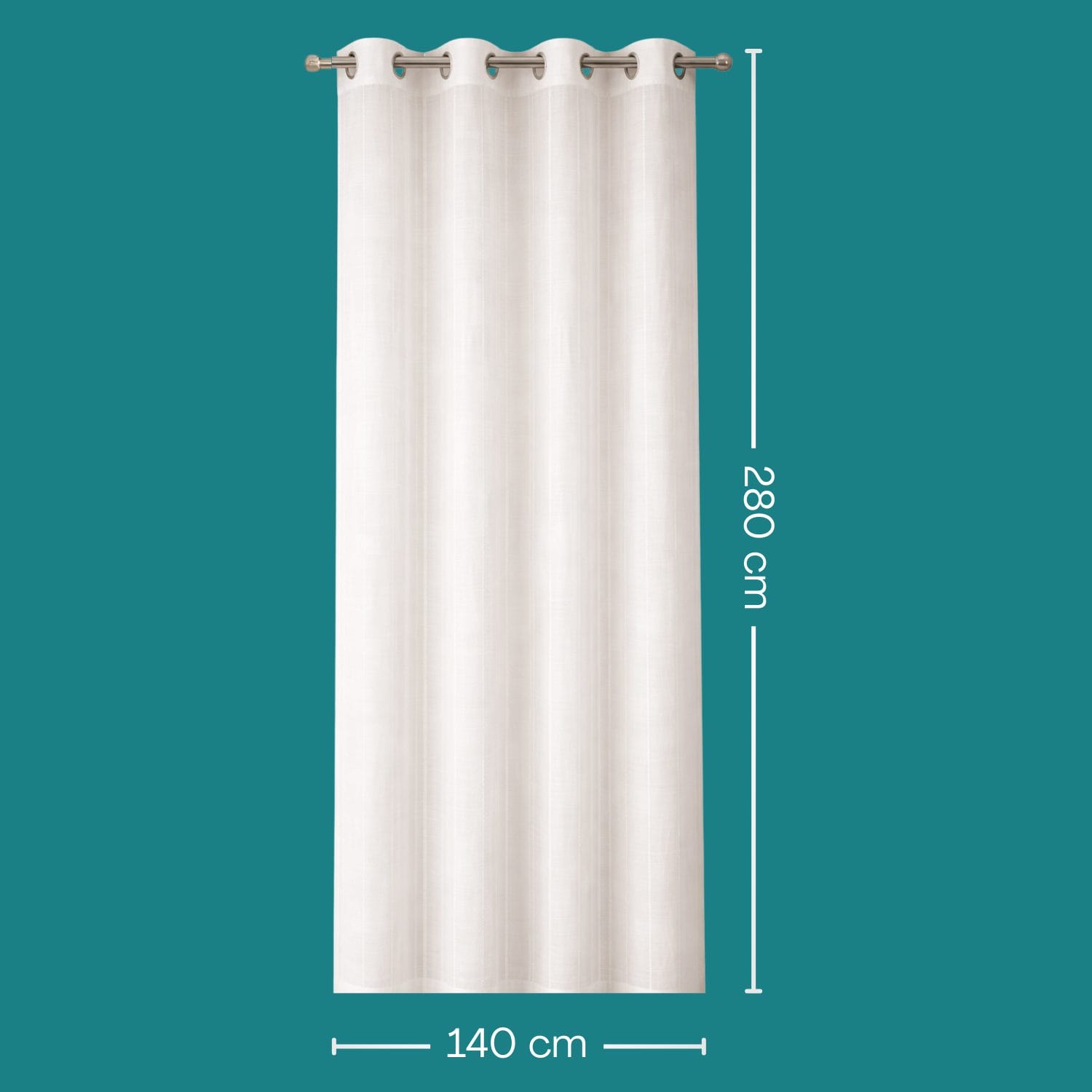 tenda bianca misure Tenda bianca con occhielli dimensioni 140x280 cm per finestra
