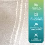 tenda bianca tessuto Tessuto tenda bianco semi trasparente con istruzioni lavaggio