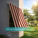tende con cassone pioggia bordeaux Tenda da balcone impermeabile bordoux resistente a sole pioggia e agenti esterni