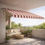 Tenda da sole barra quadra 4x3 con inclinazione regolabile da 5° a 35°