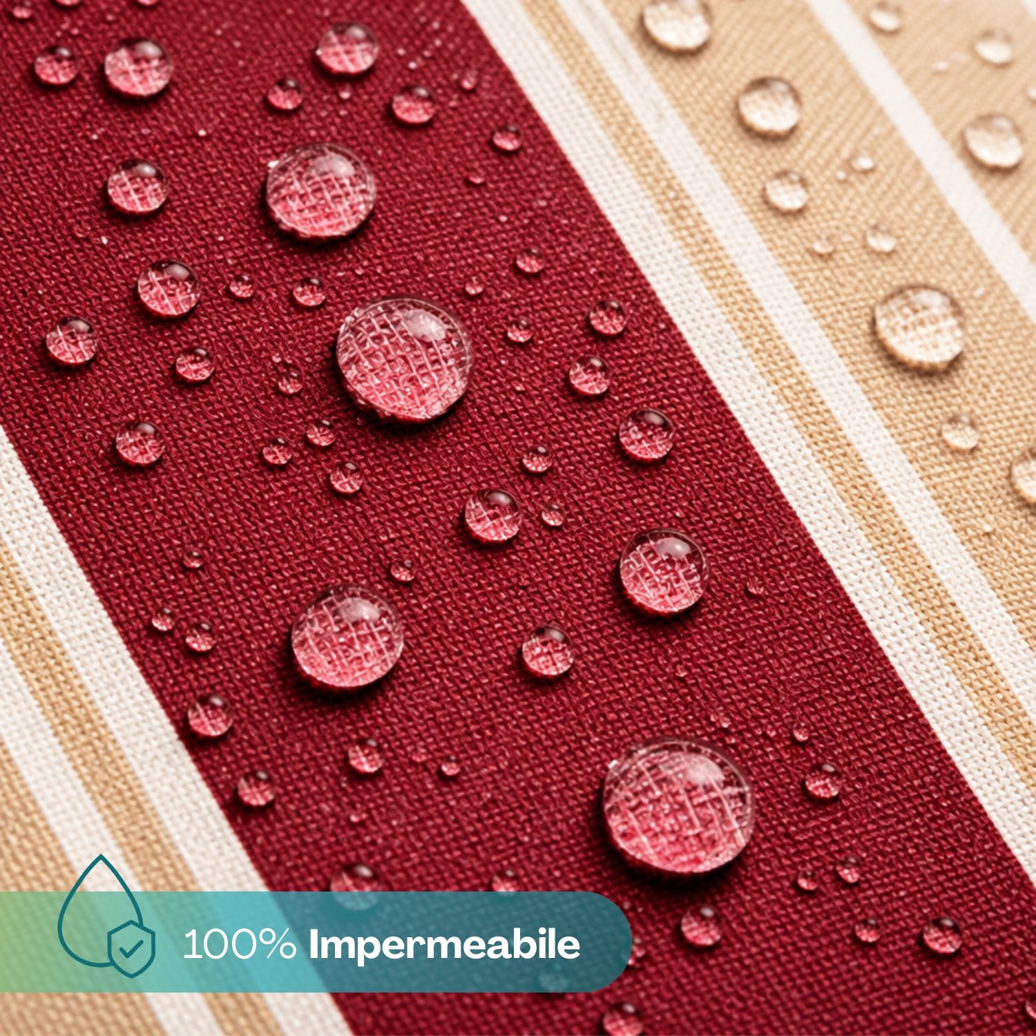 Tessuto tenda da sole impermeabile con gocce d'acqua effetto idrorepellente