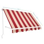 Tenda da sole a caduta Sangiorgio 250x250 cm righe rosso beige con bracci