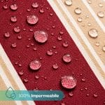 tende senza cassone impermeabile bordeaux Tessuto tenda righe bordeaux crema impermeabile 280 g/m²
